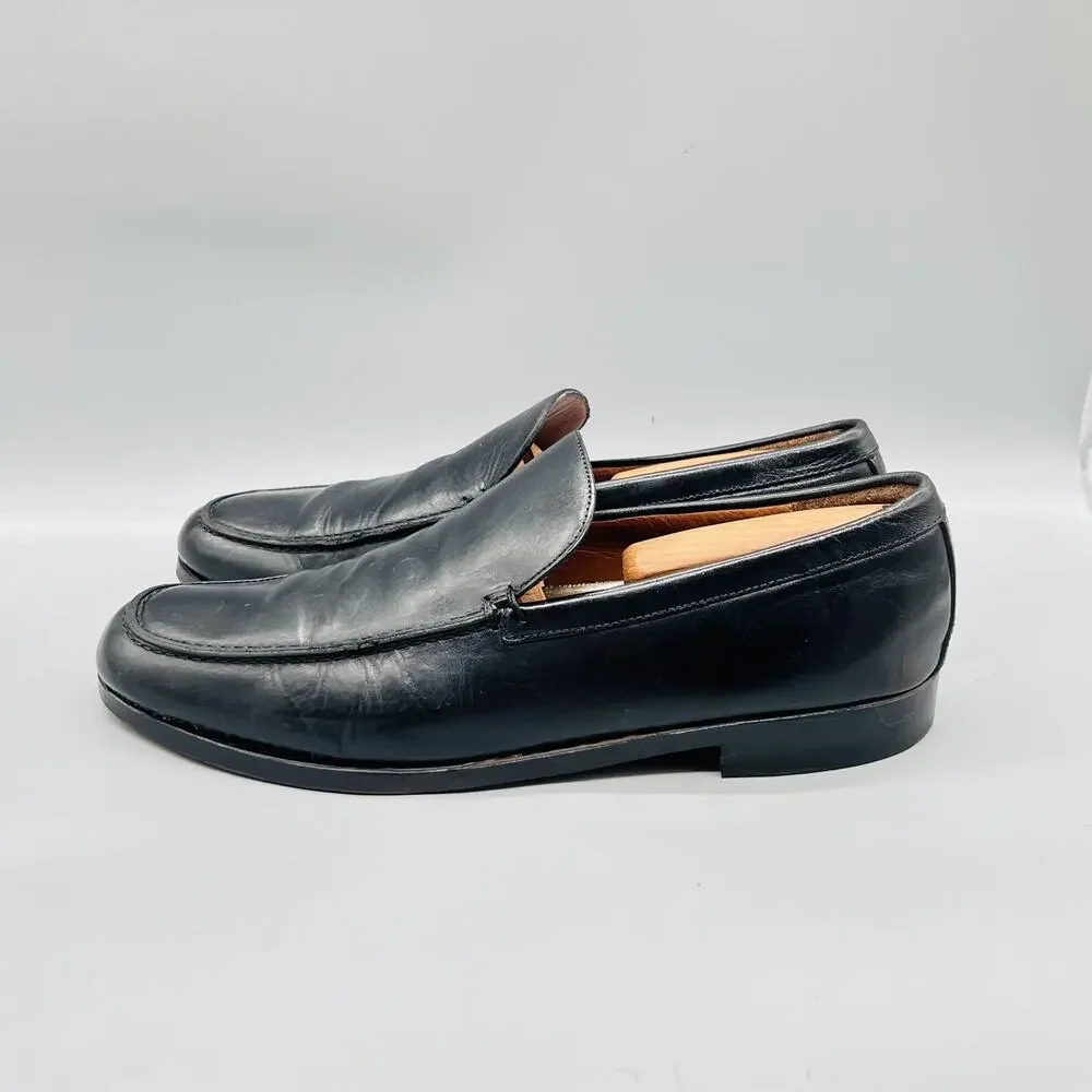 Allen Edmonds Shoes Mens 11.5 Black Leather Loafers Slip On Dress Oxford Classic